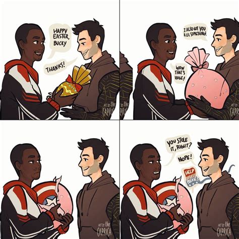 Sam X Bucky Avengers By Thecaprica Ig In 2024 Marvel Avengers Funny