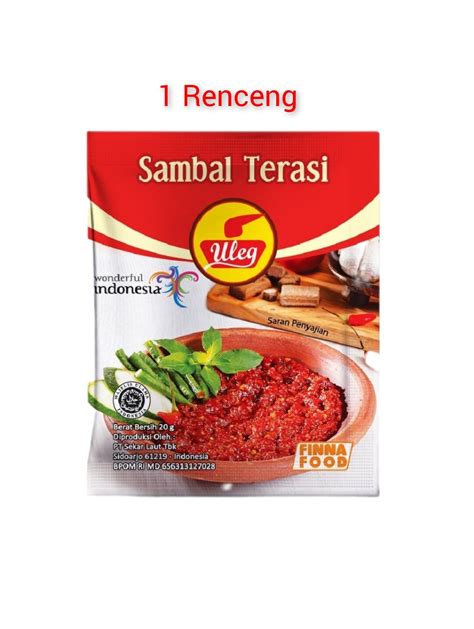 SAMBEL TERASI ULEG FINNA FOOD SAMBEL TERASI SACHET 1 RENCENG Lazada