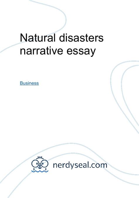 Natural Disasters Narrative Essay Words Nerdyseal