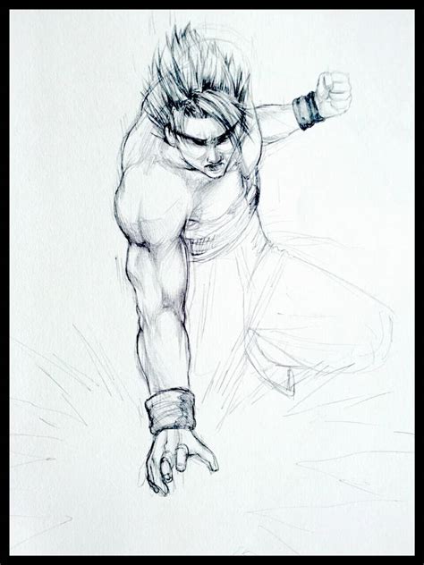 Goku Sketch #3 by AmandaJeansArt on DeviantArt