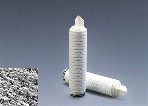 Hydrophobic Ptfe Membrane Pleated Cartridge Filter Vessels For Gas