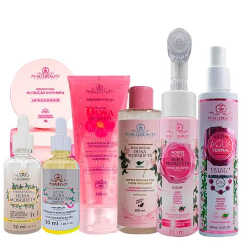 Kit 07 Itens para Skin Care Rosa Mosqueta Phállebeauty PH0585