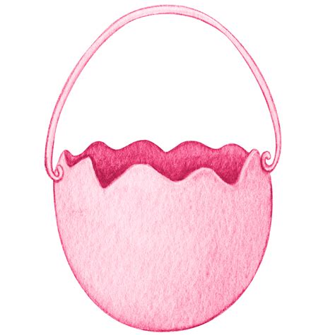 Free Watercolor Easter Egg Shaped Basket 21381183 Png With Transparent