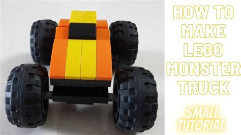 Lego Super Easy Monster Truck Tutorial Youtube