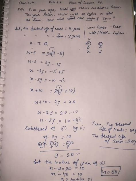 Class Th Maths Ex Q Ii Class Maths Class How Old Are