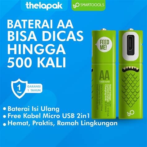 Jual Baterai Cas Isi Ulang Pcs Smartoools Microbatt Aa Micro Usb