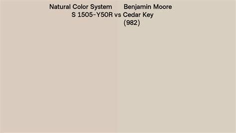 Natural Color System S Y R Vs Benjamin Moore Cedar Key Side