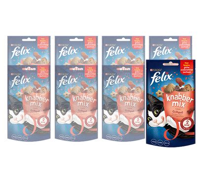 PURINA felix Katzensnack KnabberMix Grillspaß 8 x 60 g Dehner