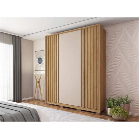 Guarda Roupa Casal 4 Portas 3 Gavetas Caemmun Apollo Schumann