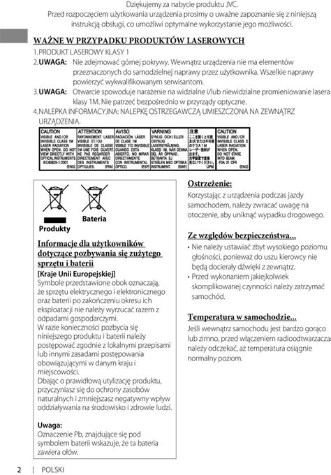 Instructions W Przypadku Nieprawid Owej Pracy Radioodtwarzacza Wyzeruj