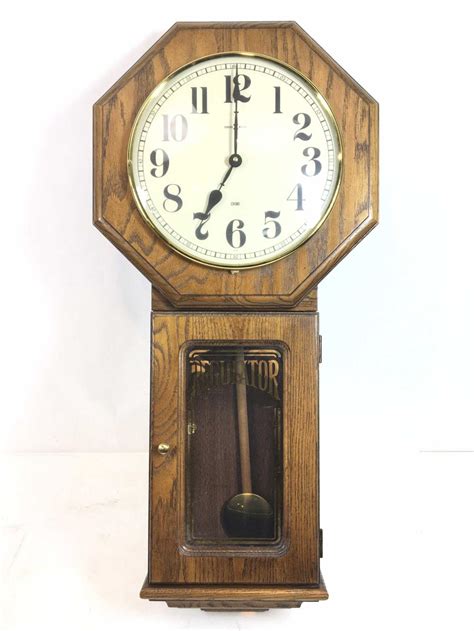 Lot Howard Miller Regulator Oak Pendulum Wall Clock