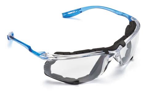 3m Safety Glasses Anti Fog Anti Scratch Foam Gasket Wraparound Frame Frameless Clear Blue