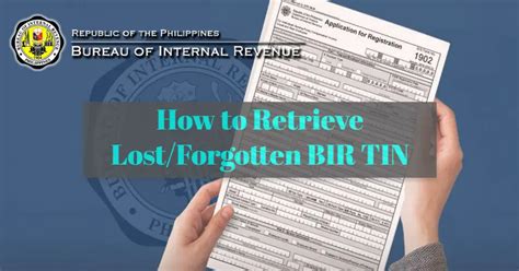 How To Verify Lost Bir Tax Identification Number Tin The Pinoy Ofw