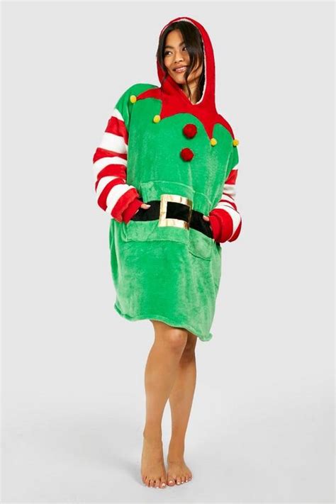 Elf Fleece Oversized Hoodie Boohoo Uk