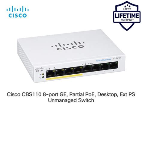 Cisco Cbs Port Ge Partial Poe Desktop Ext Ps Unmanaged Switch