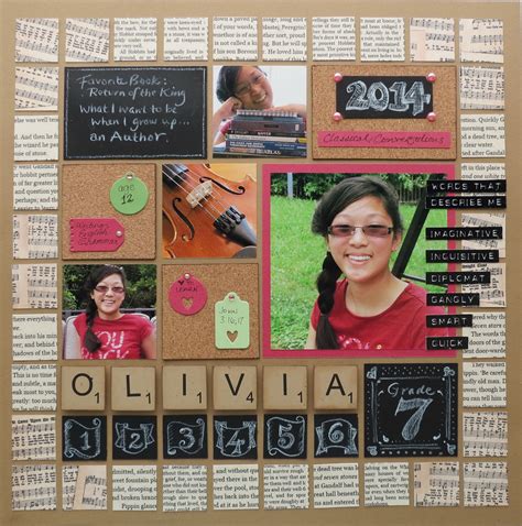 Scrapbook Ideas for Back To School - Mosaic Moments Page Layout System