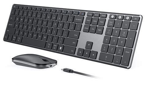 Wireless Bluetooth Keyboard And Mouse Combo Usb Dual Bt Seenda