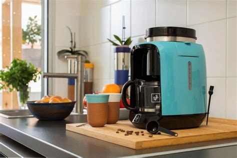 DETOXIMIX Cafetière Grindy avec Broyeur à Grains Halte Terre Native