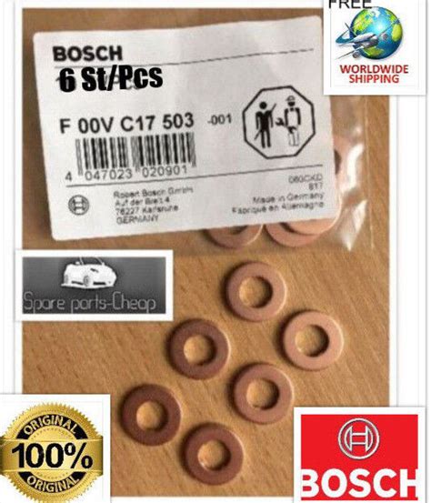 F00VC17503 BOSCH diesel fuel injection nozzle holder gasket washer ...