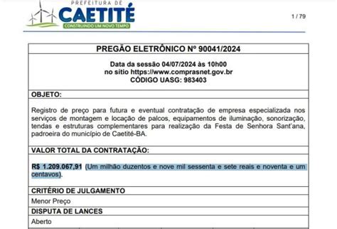 Caetit Poder Gastar Acima De Um Milh O E Duzentos Mil Reais Somente