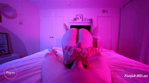 Tattooed Babe Gives An Erotic Footjob Magnea FootJob Porno Videos Hub