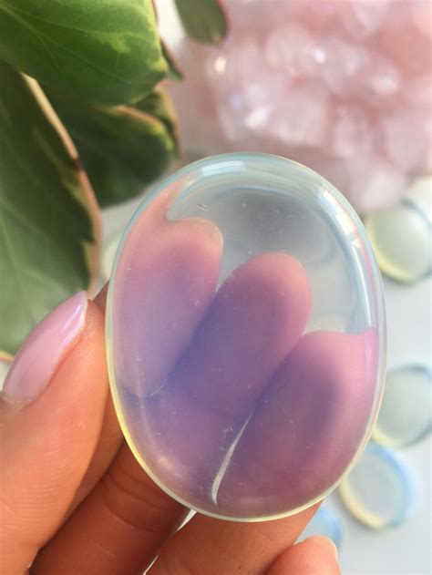 Opalite Worry Stone Opalite Pocket Stone Worry Stone Etsy Canada