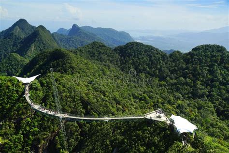 Sky Bridge And Cable Car With Mountains Sea And Tropical Forests In The