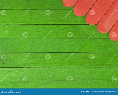 Red And Green Popsicle Sticks Background Royalty Free Stock