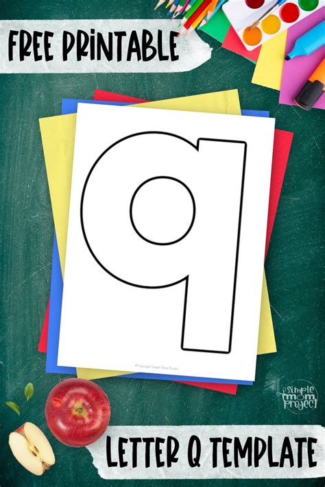 Free Printable Lowercase Letter q Template – Simple Mom Project