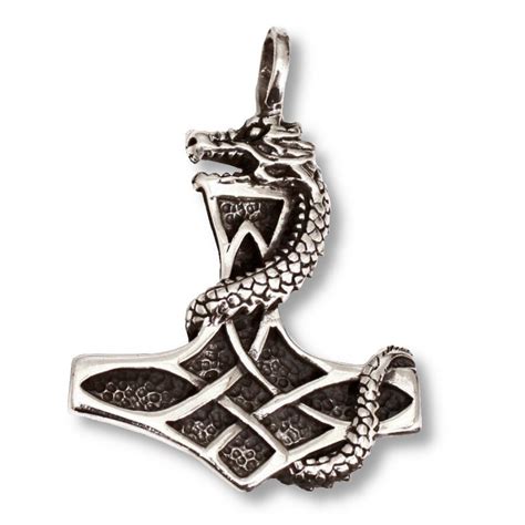 Silver Pendant Sterling Silver 925 Thors Hammer With Etsy