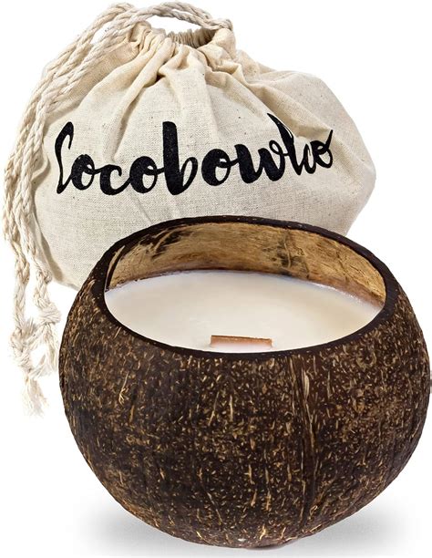 Amazon Scented Soy Coconut Shell Candles Wood Wick Scented