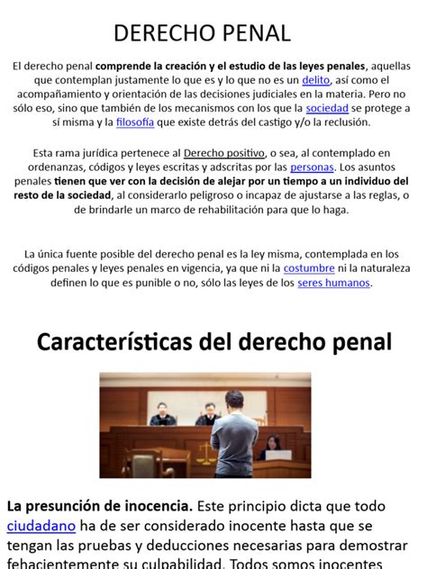 Derecho Penal Pdf Derecho Penal Castigos