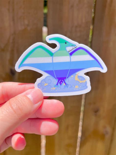 Gay Flag Dino Sticker Gay Pride Sticker LGBTQIA Sticker Pride Sticker Dinosaur Sticker Gay