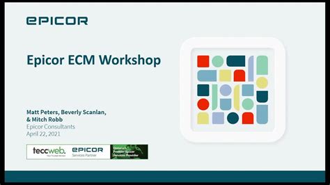 Epicor Ecm Workshop Youtube