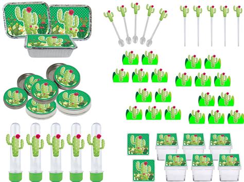 Kit Festa Cactos Menina 178 Peças Elo7 Produtos Especiais