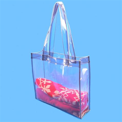 Vinyl Clear Tote Bag Pink | semashow.com