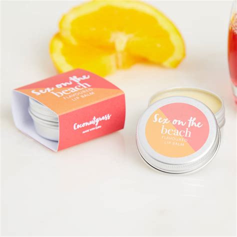 Sex On The Beach Cocktail Flavour Lip Balm By Coconutgrass Notonthehighstreet