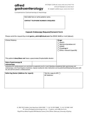 Fillable Online Capsule Endoscopy Request Consent Form Fax Email Print