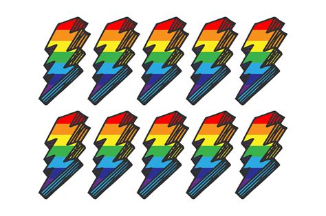 Pride Gay Lightning Bolt Svg Sublimation Graphic By Tentshirtstore Creative Fabrica