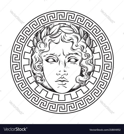 Greek and roman god apollo helios Royalty Free Vector Image