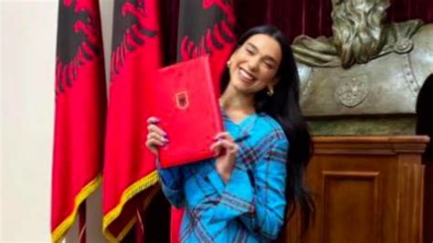 Pop star Dua Lipa granted Albanian citizenship in Tirana ceremony ...