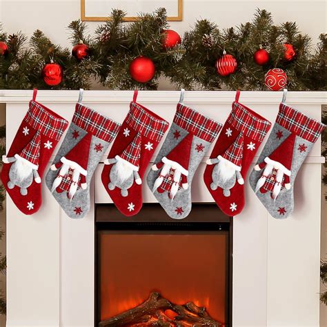 Amazon Lyrow 6 Pack Christmas Stockings Bulk 19 Inch Xmas