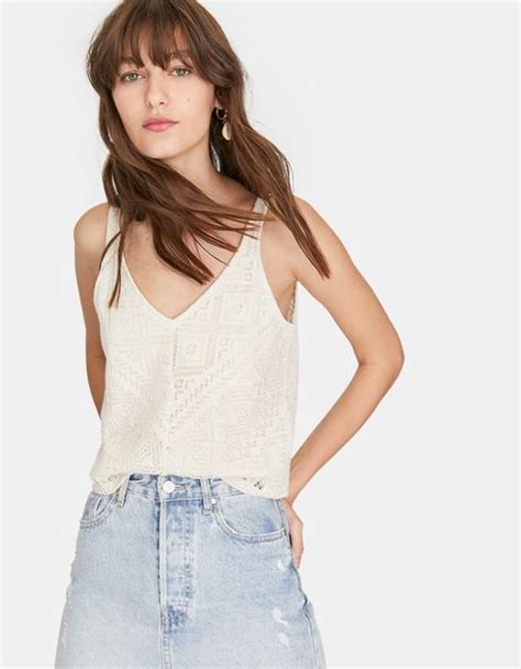 No Habíamos Visto Este Top De Crochet Blanco De Stradivarius