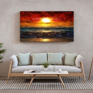 Quadro Decorativo Paisagem Sunset Beach 100x70 Cm Leroy Merlin