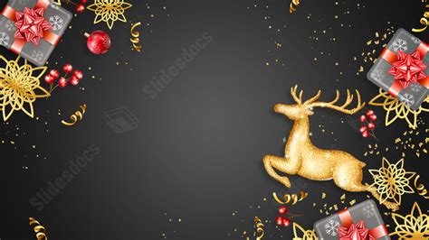 Black Beautiful Gift Christmas Gifts Christmas Festival Powerpoint Background For Free Download ...