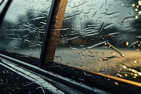 Premium AI Image | zoom in on wipers of car windshield