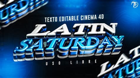 Texto 3d Editable Cinema 4d Texto Para Flyers De Eventos Youtube