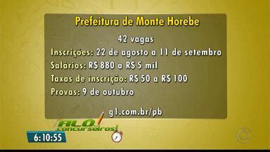 Bom Dia Paraíba Concurso para prefeitura de Monte Horebe abre vagas