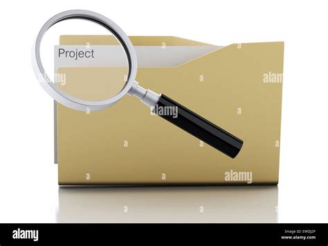 3d Image Magnifying Glass Examine Project In Folder Search Documents