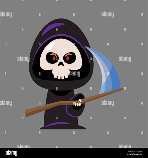 Grim Reaper Lindos Personajes De Dibujos Animados De Halloween